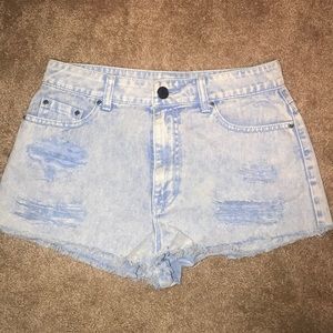 High Rise BDG Light Wash Jean Shorts